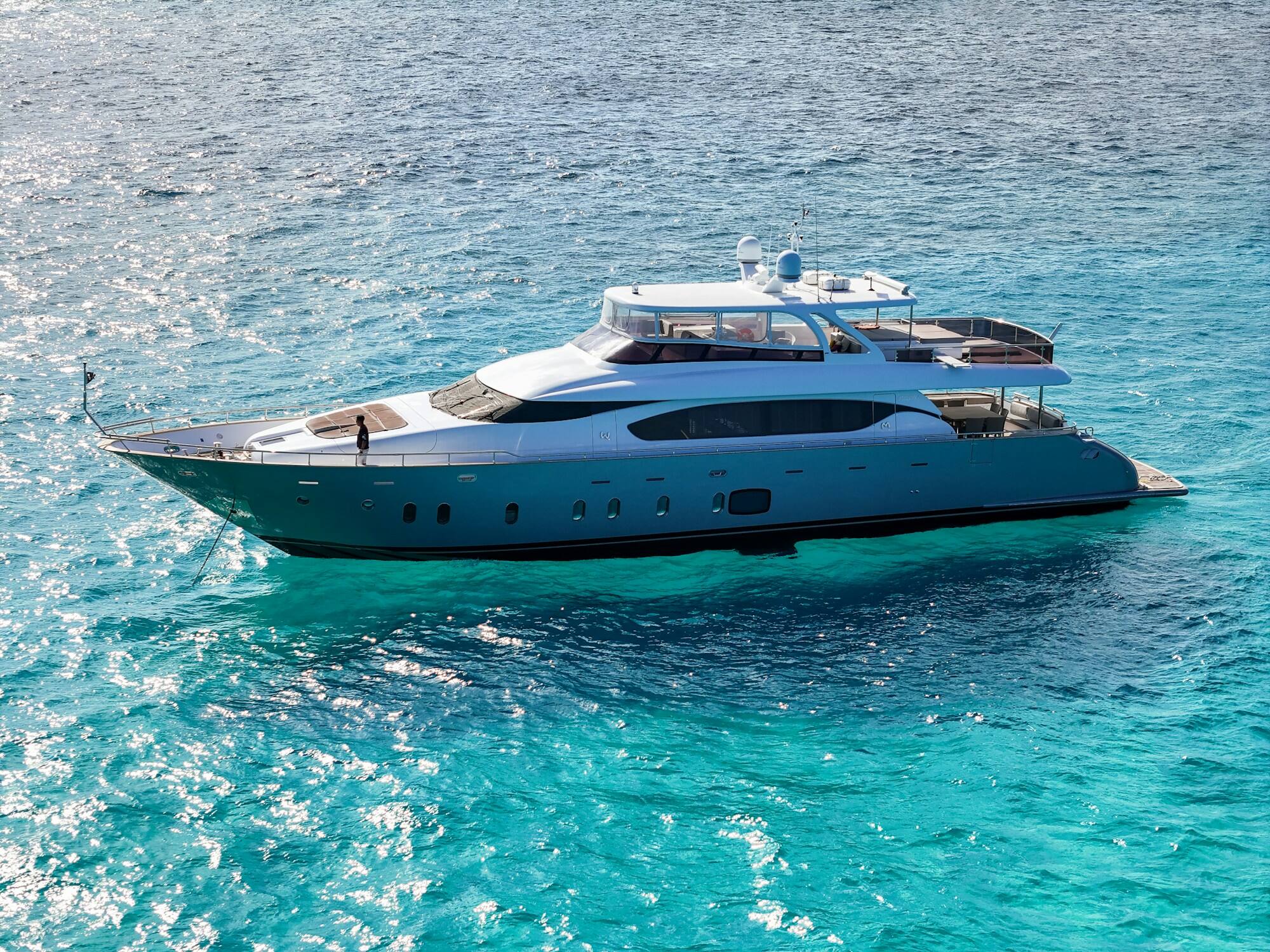 At anchor, the Grenadines
