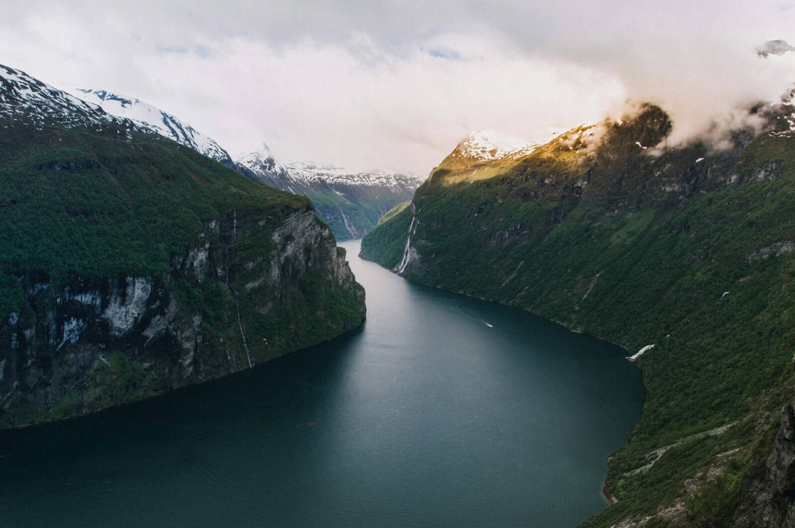 The still water of the inner fjord