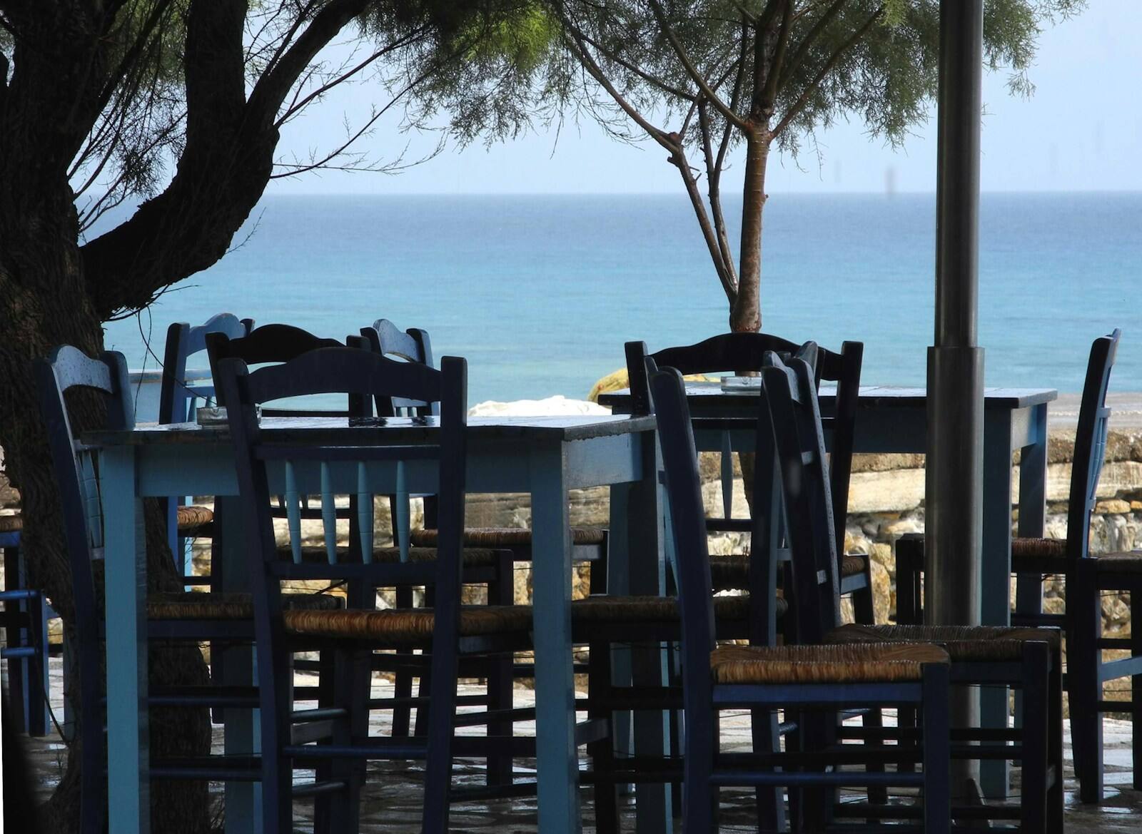 Lunch with a view of the Aegean