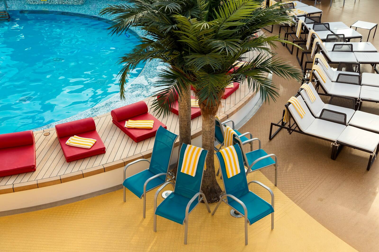 The pool deck, morning